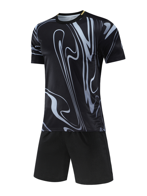 Aero Flow Black Kids Football Kit