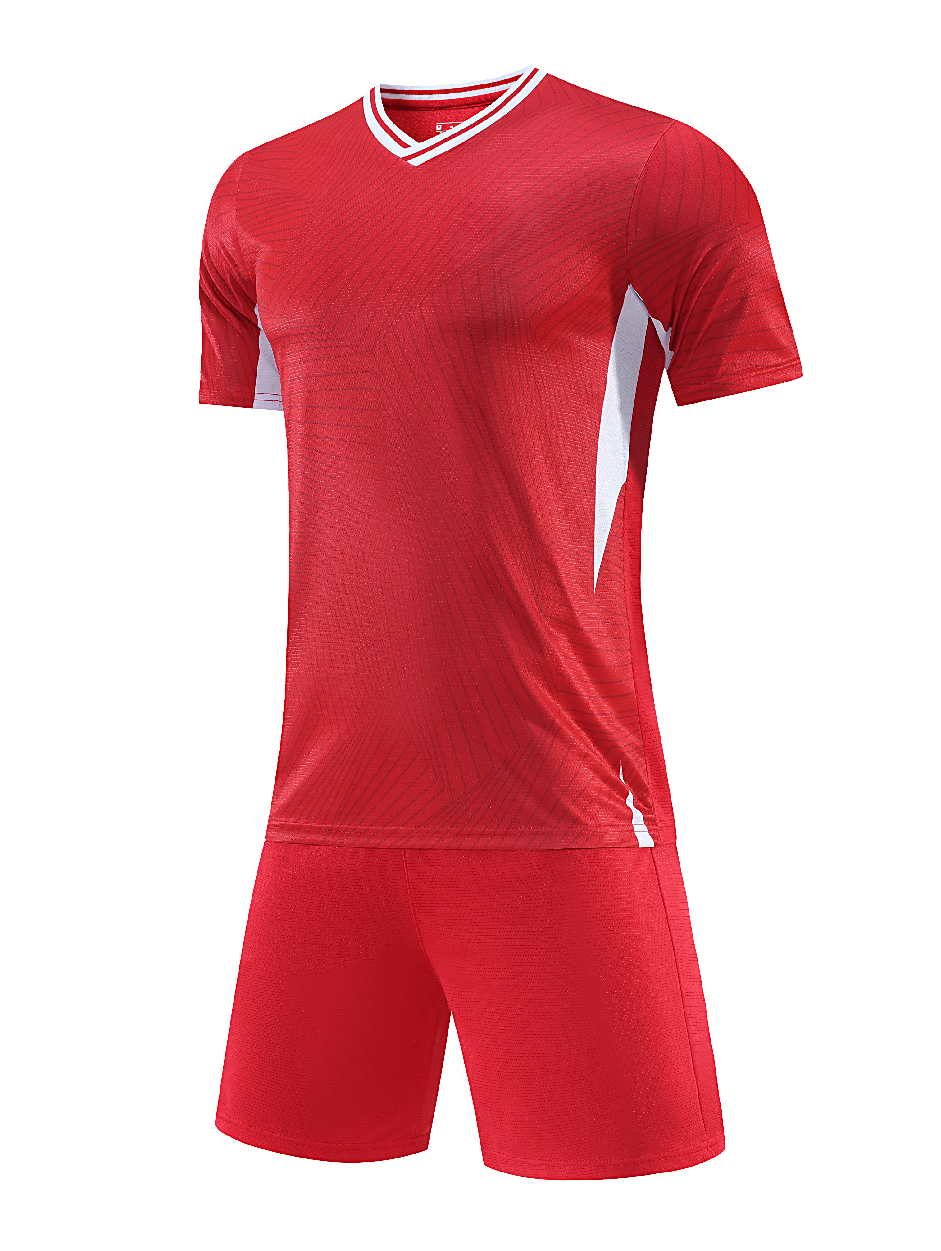 Vector Line Red Kids Football Kit