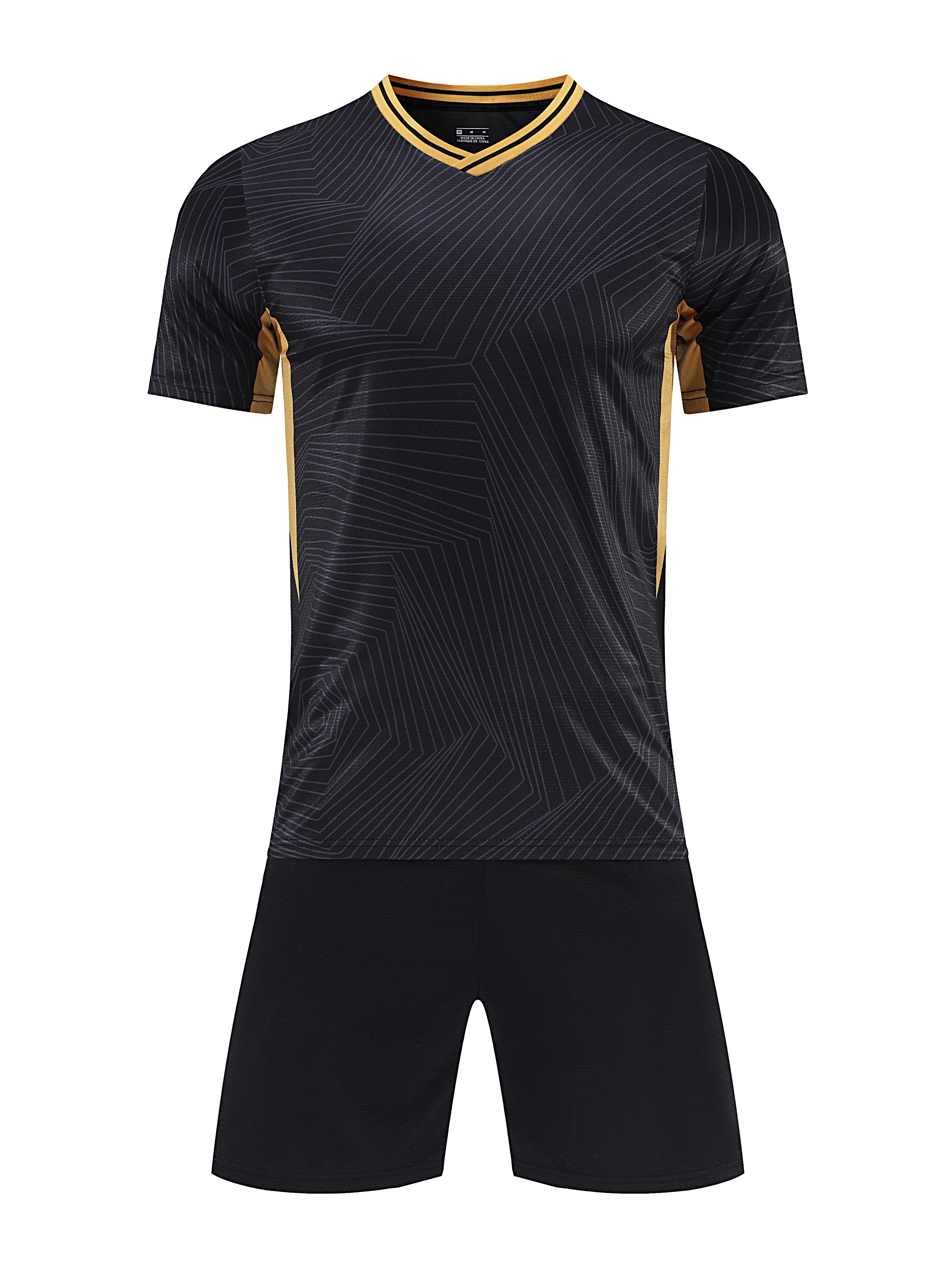 Vector Line Black Kids Football Kit