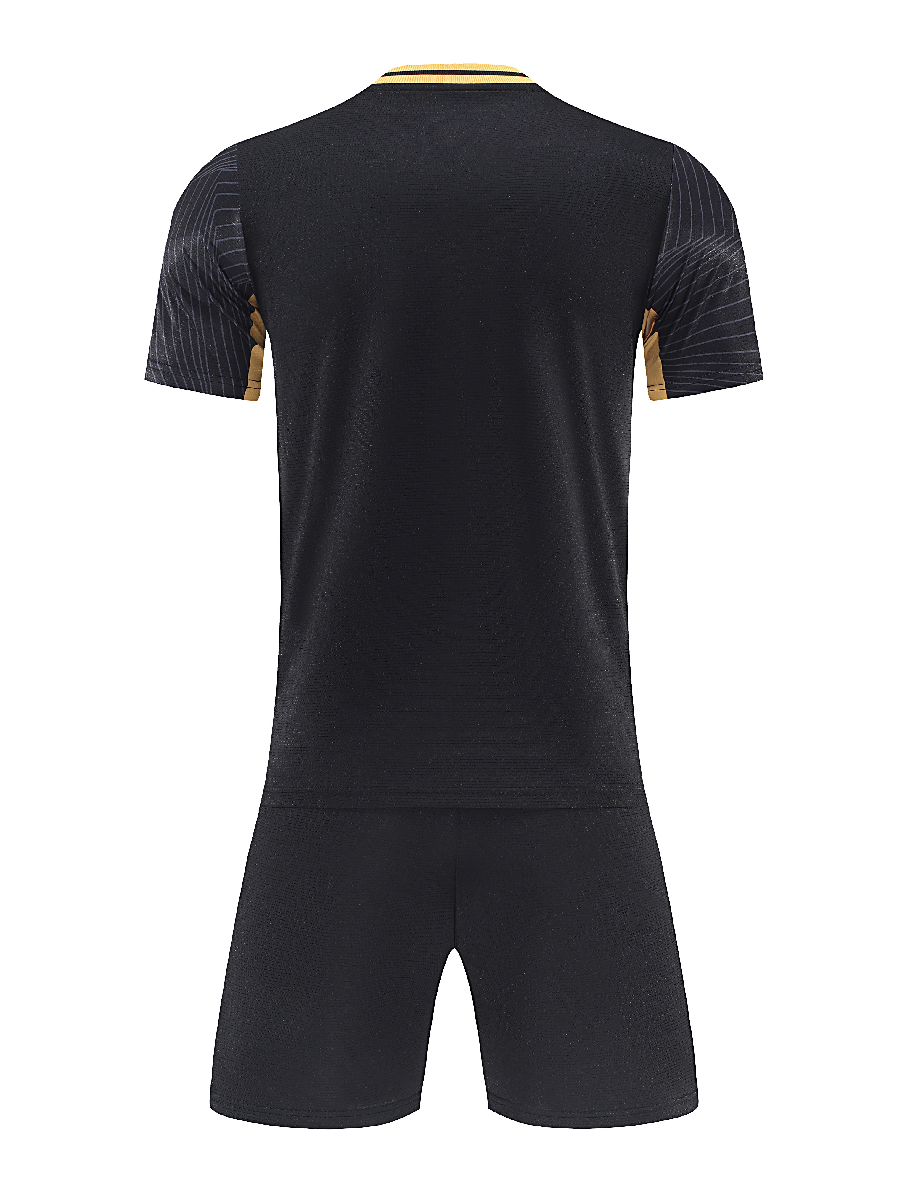 Vector Line Black Kids Football Kit