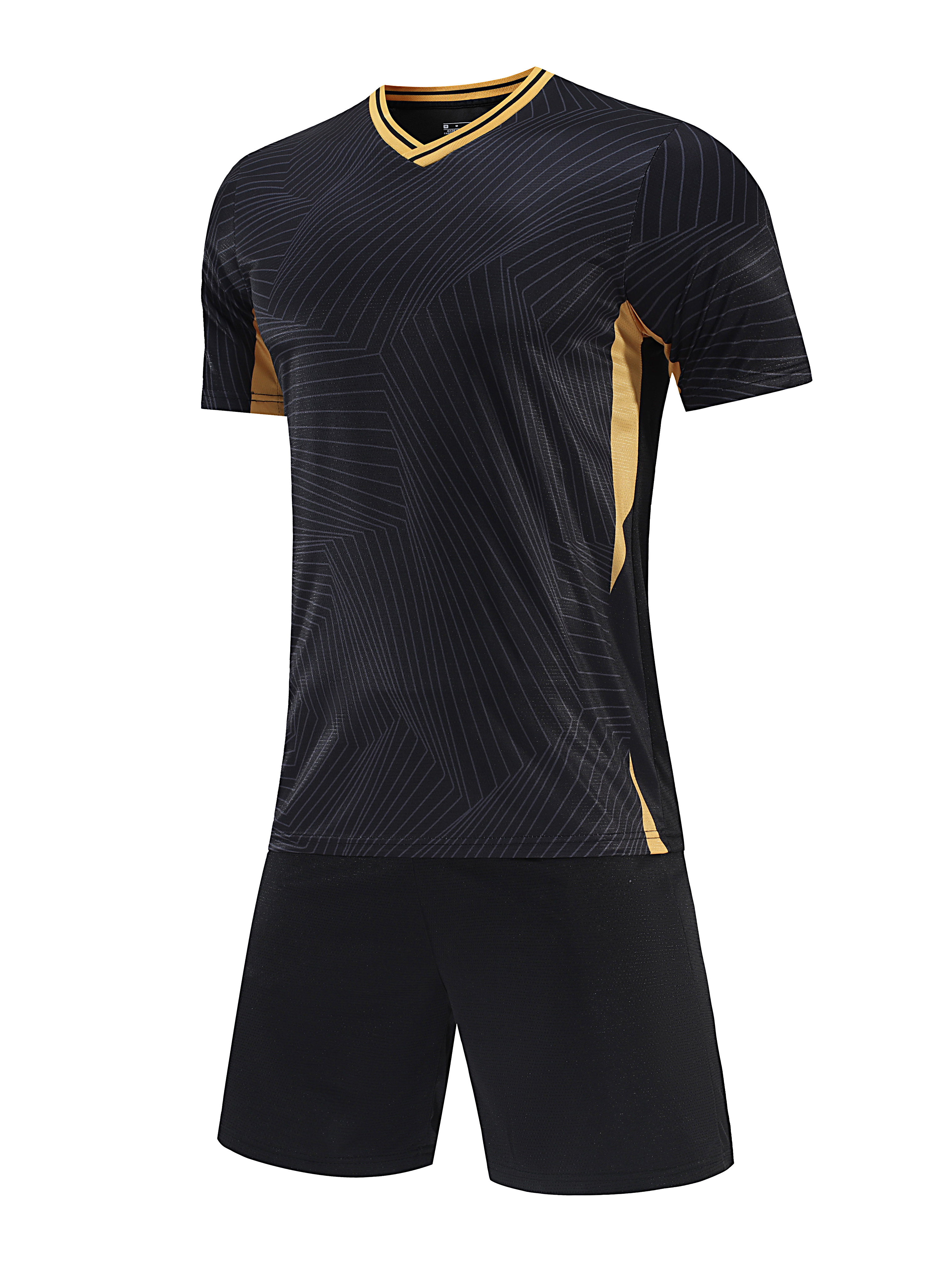 Vector Line Black Kids Football Kit