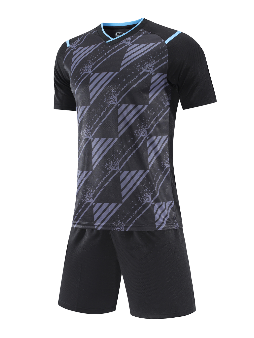 Impact Grid Black Kids Football Kit