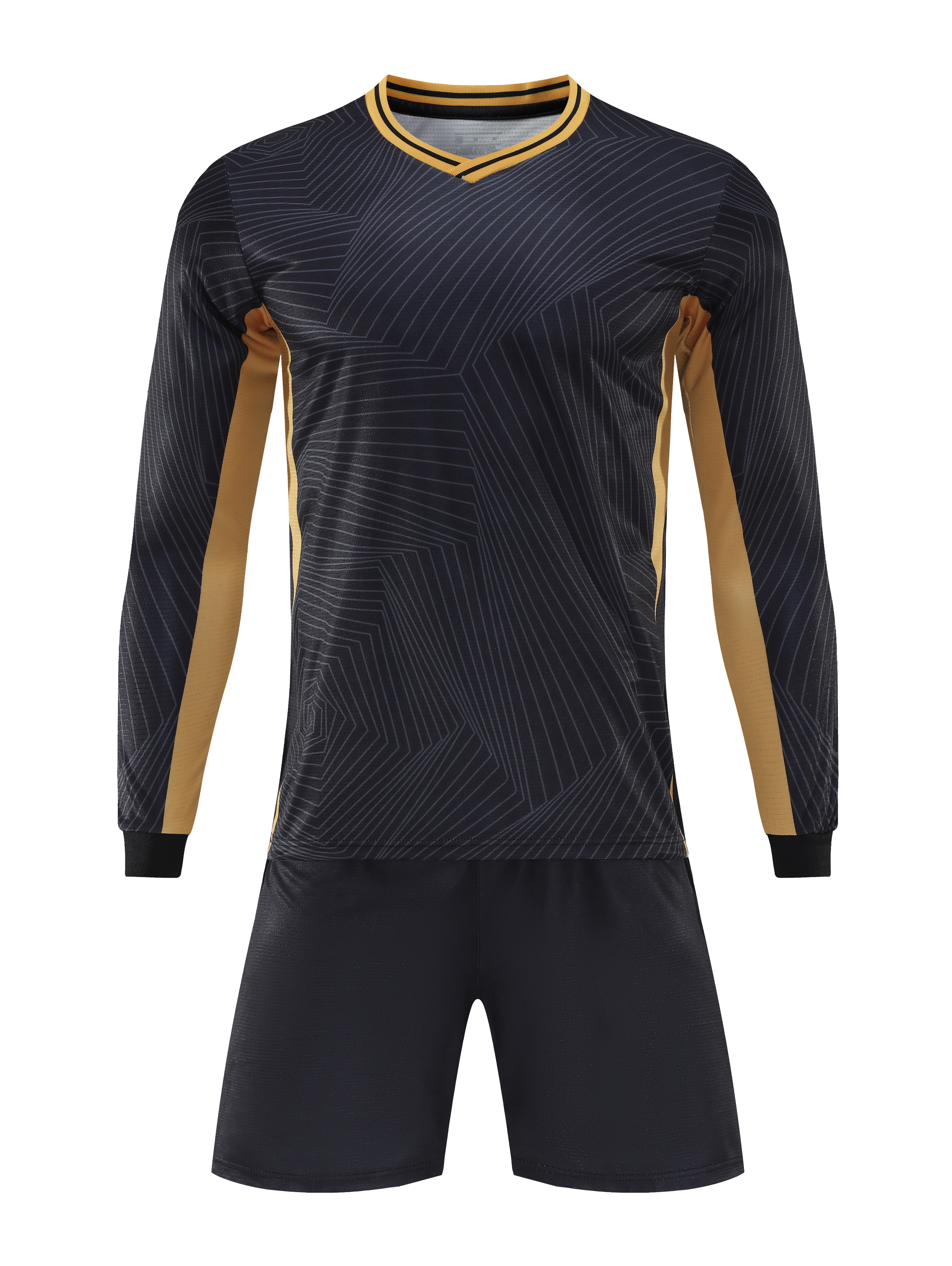 Vector Line Black Kids Football Kit