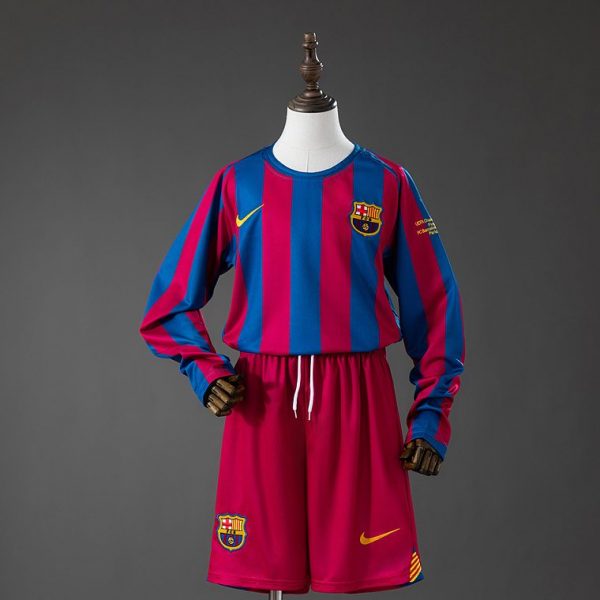 Barcelona 05/06 Uefa Champions League Home Long Sleeve Kit